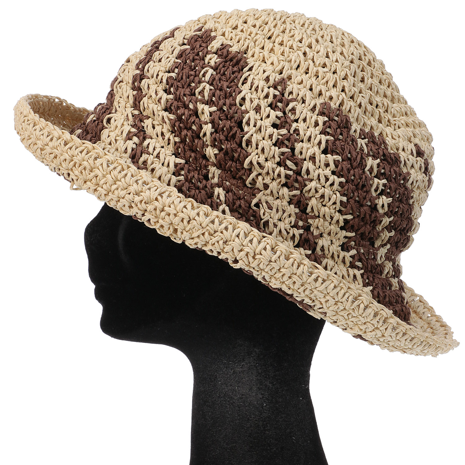 細編みウェーブバケットハット