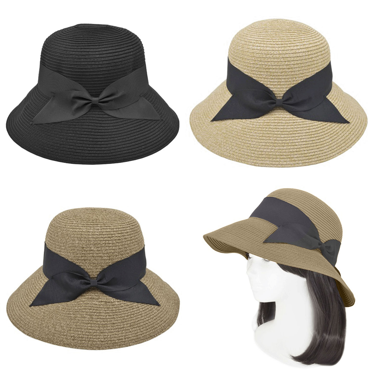 洗えるツバ広ハット