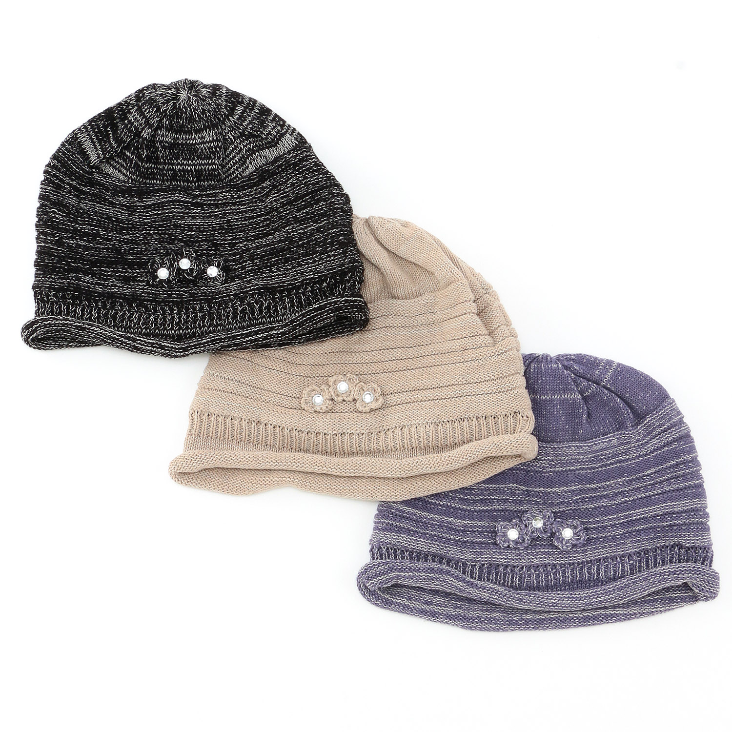 －5℃接触冷感お花付きおうち帽子