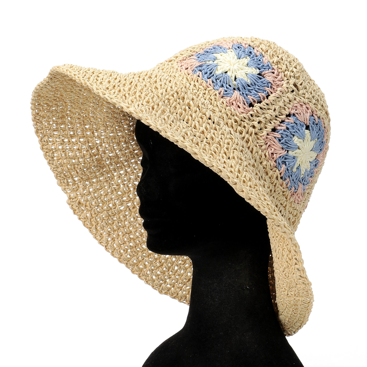 クロッシェ編ペーパーバケットハット - 画像4