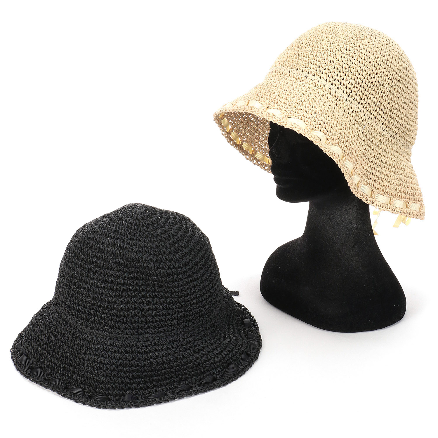 日本製 細編みリボンダウン