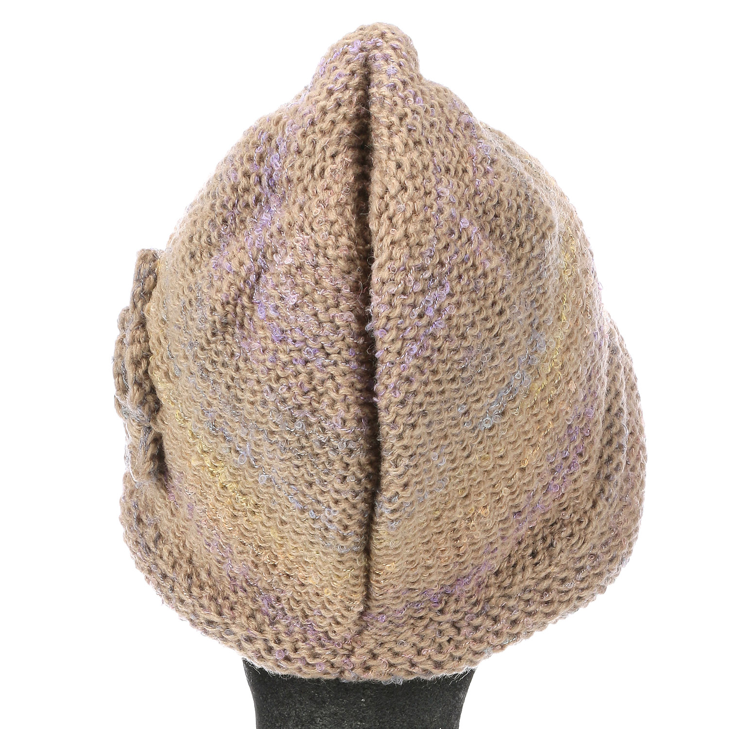 日本製 モヘヤ混ネップフードニット帽 - 画像5