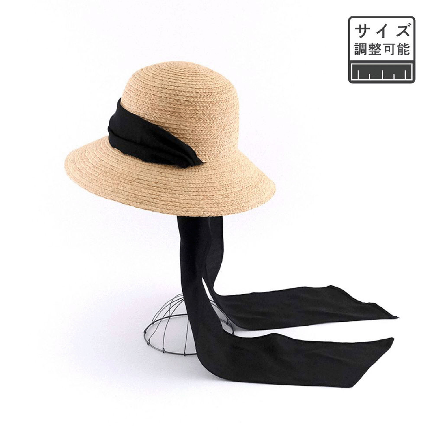 被るだけでこなれた仕上がりに ラフィアのロングリボンハット - 画像4