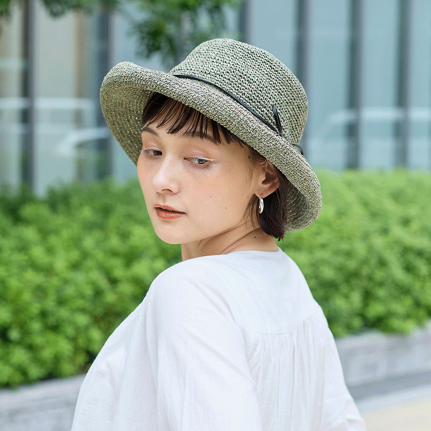 肌馴染みのいい ニュアンスカラーのクロシェハット - 画像6