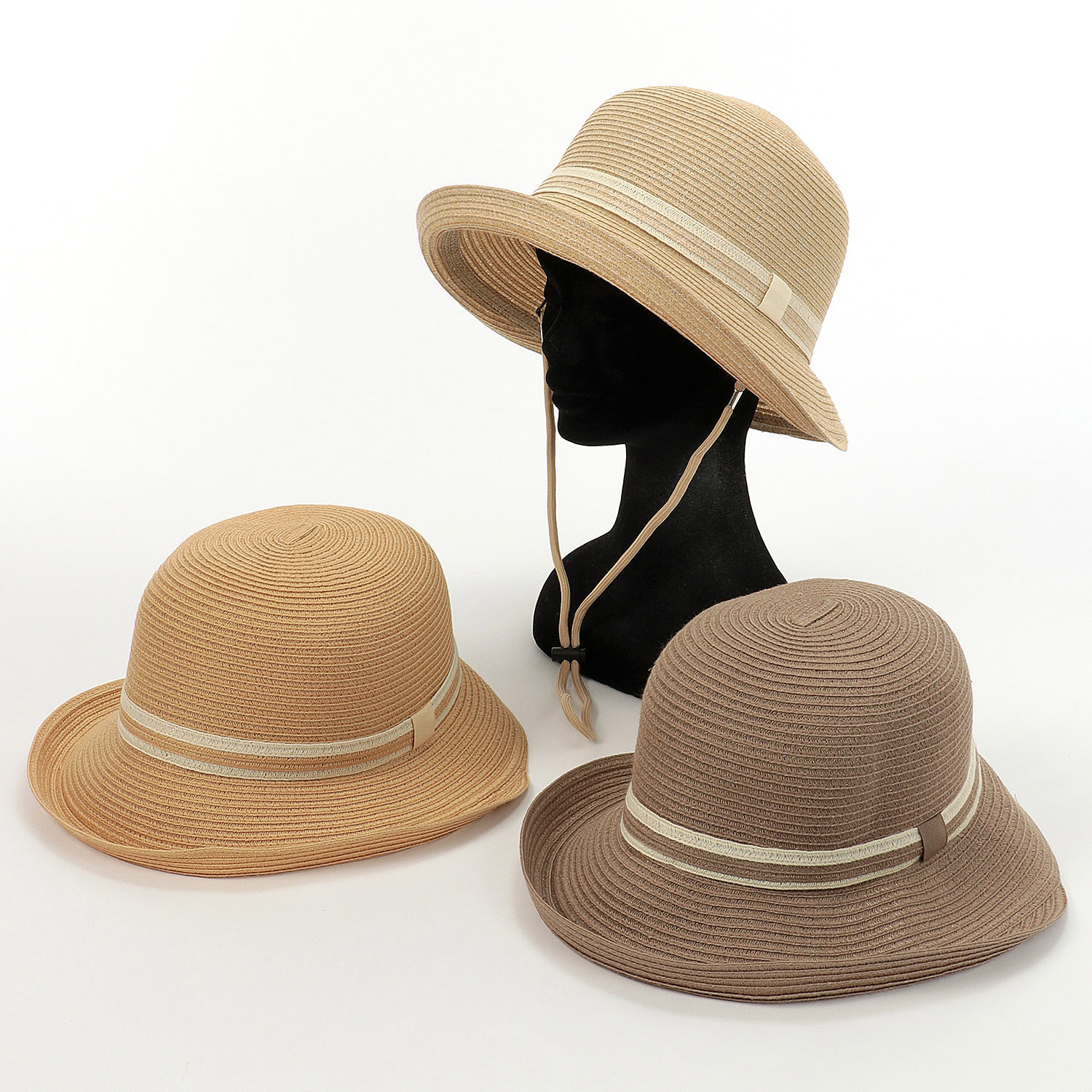 洗えるブレードリボンエッジアップハット - 画像1