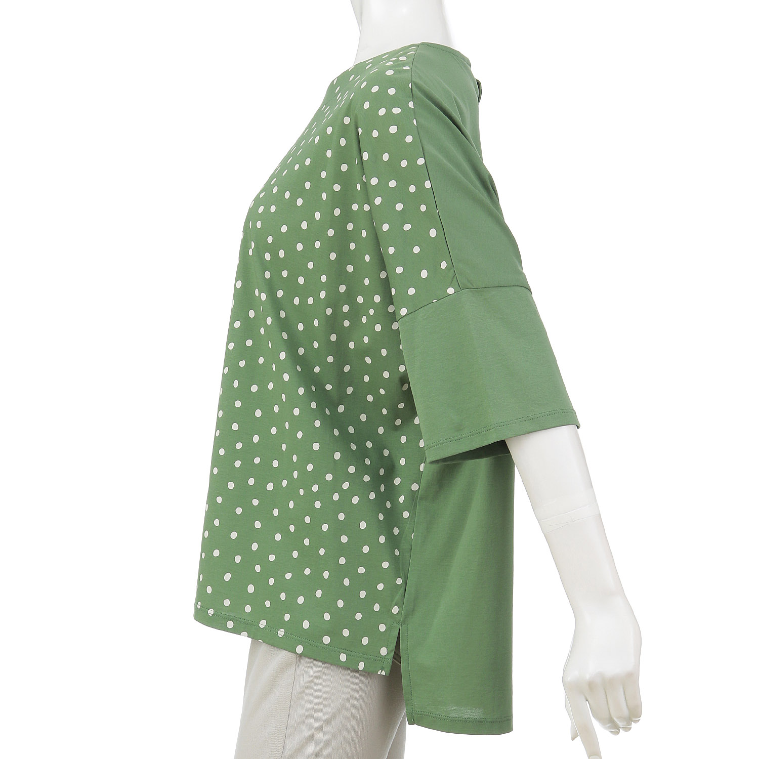 シルケット天竺水玉プリントプルオーバー - 画像5