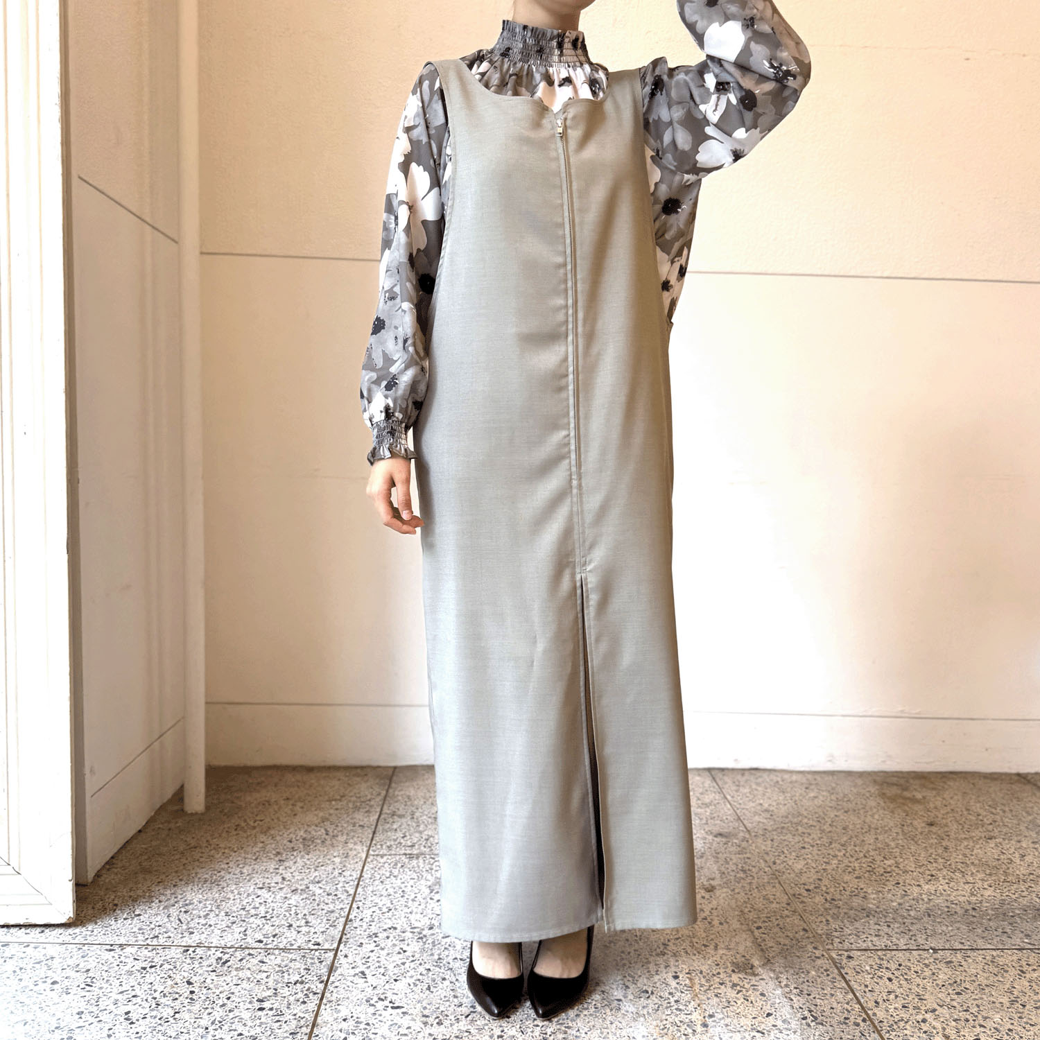 後ろボックスジャンパースカート - 画像5