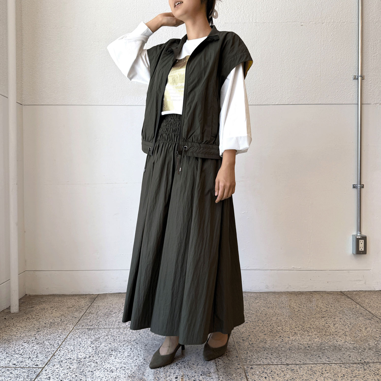 ウエストシャーリングスカート - 画像1