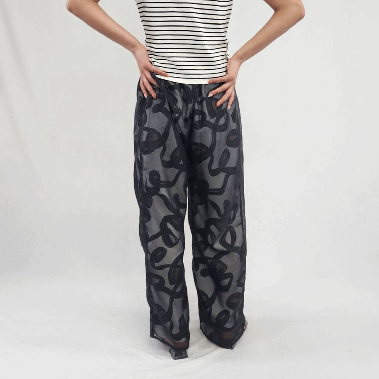 シアーワイドパンツ - 画像4