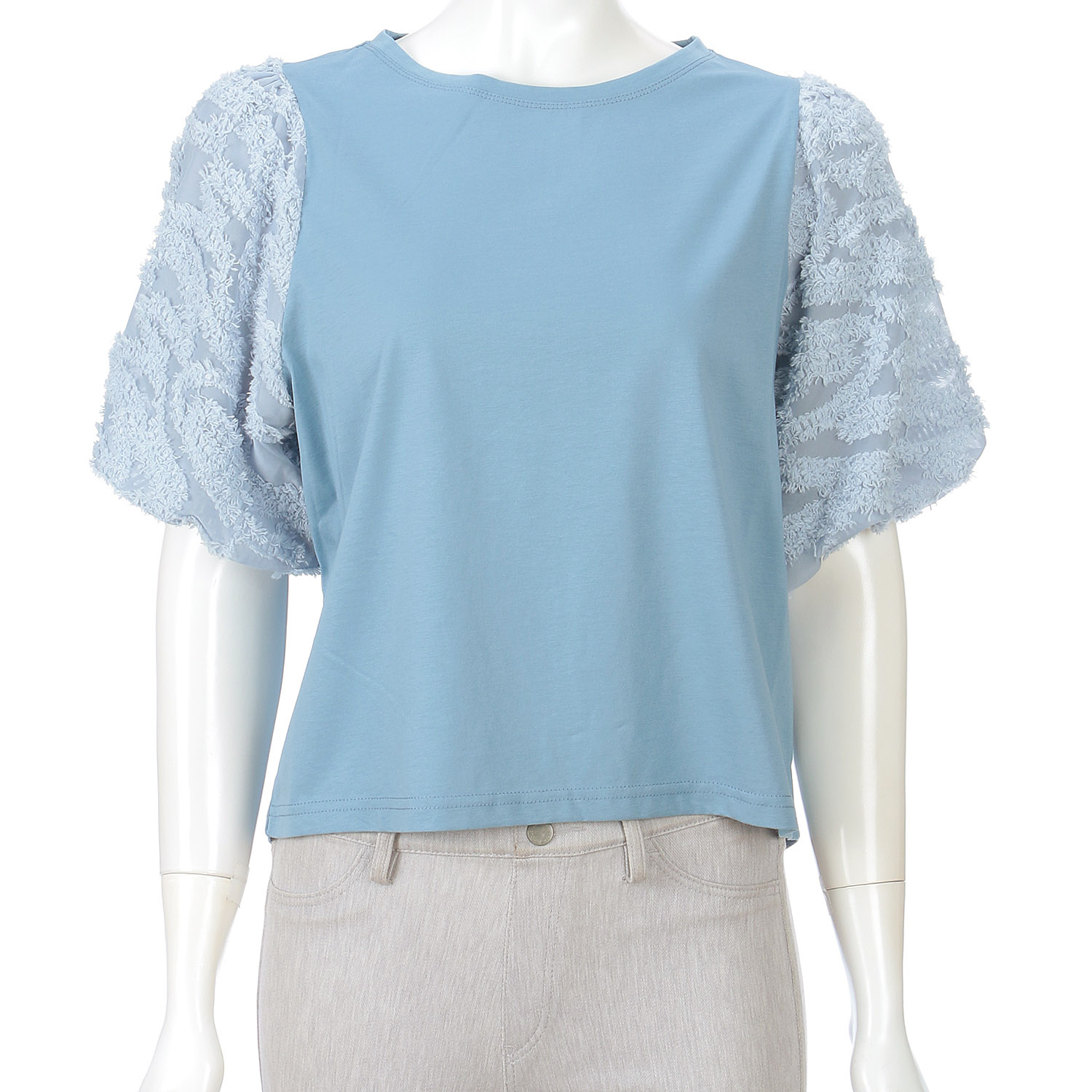 袖シフォン使いTシャツ - 画像8