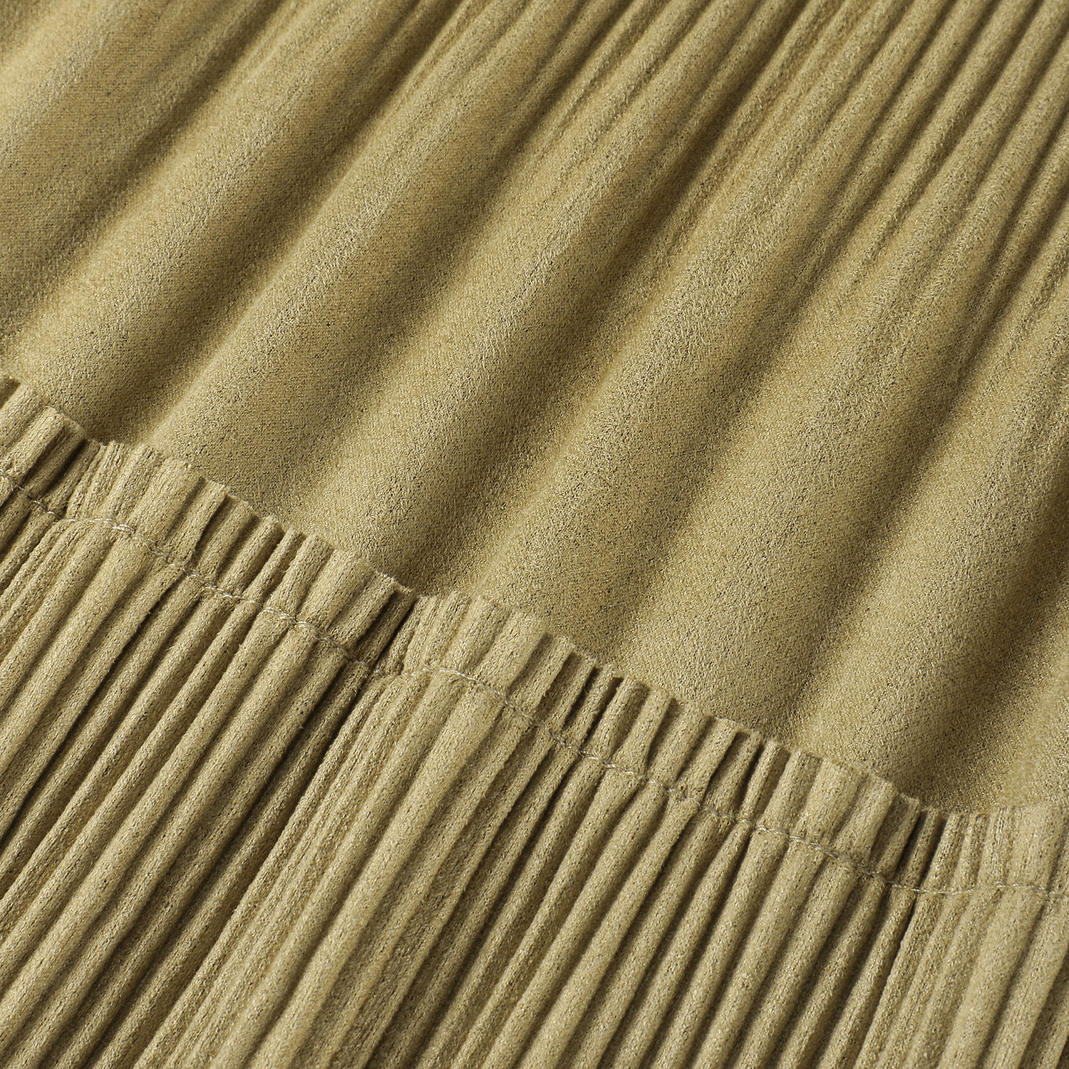 スウェードプリーツティアードスカート - 画像6