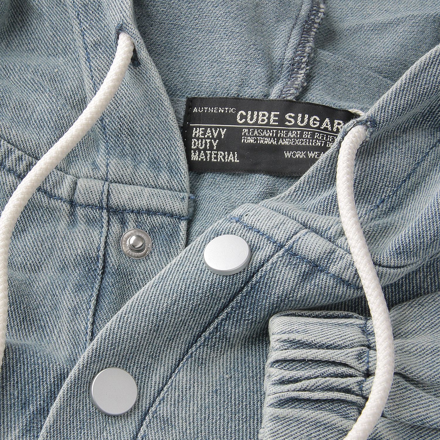 【CUBE SUGAR】ピグメント染めフード付きシャツパーカー - 画像9