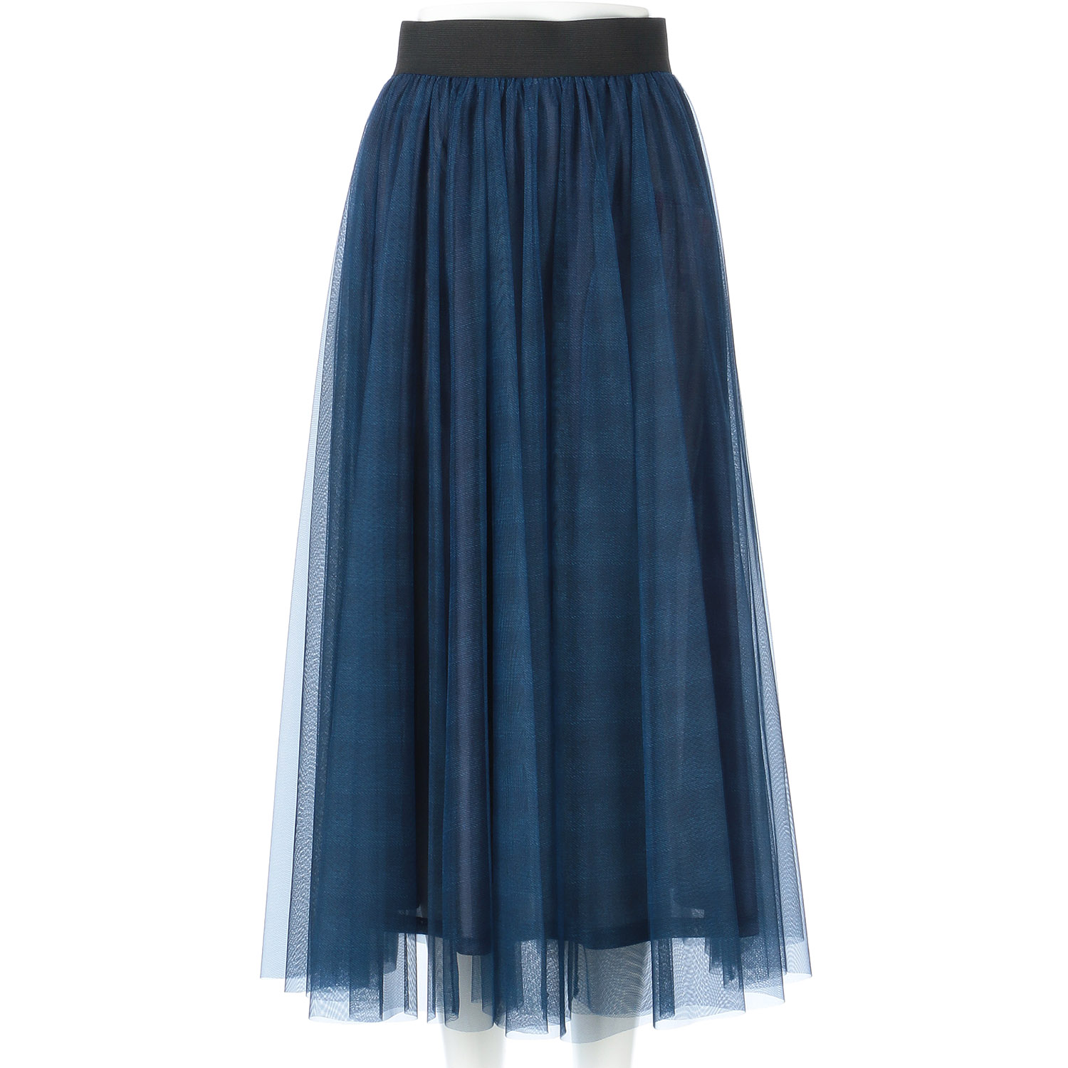 チュールプリントフレアースカート