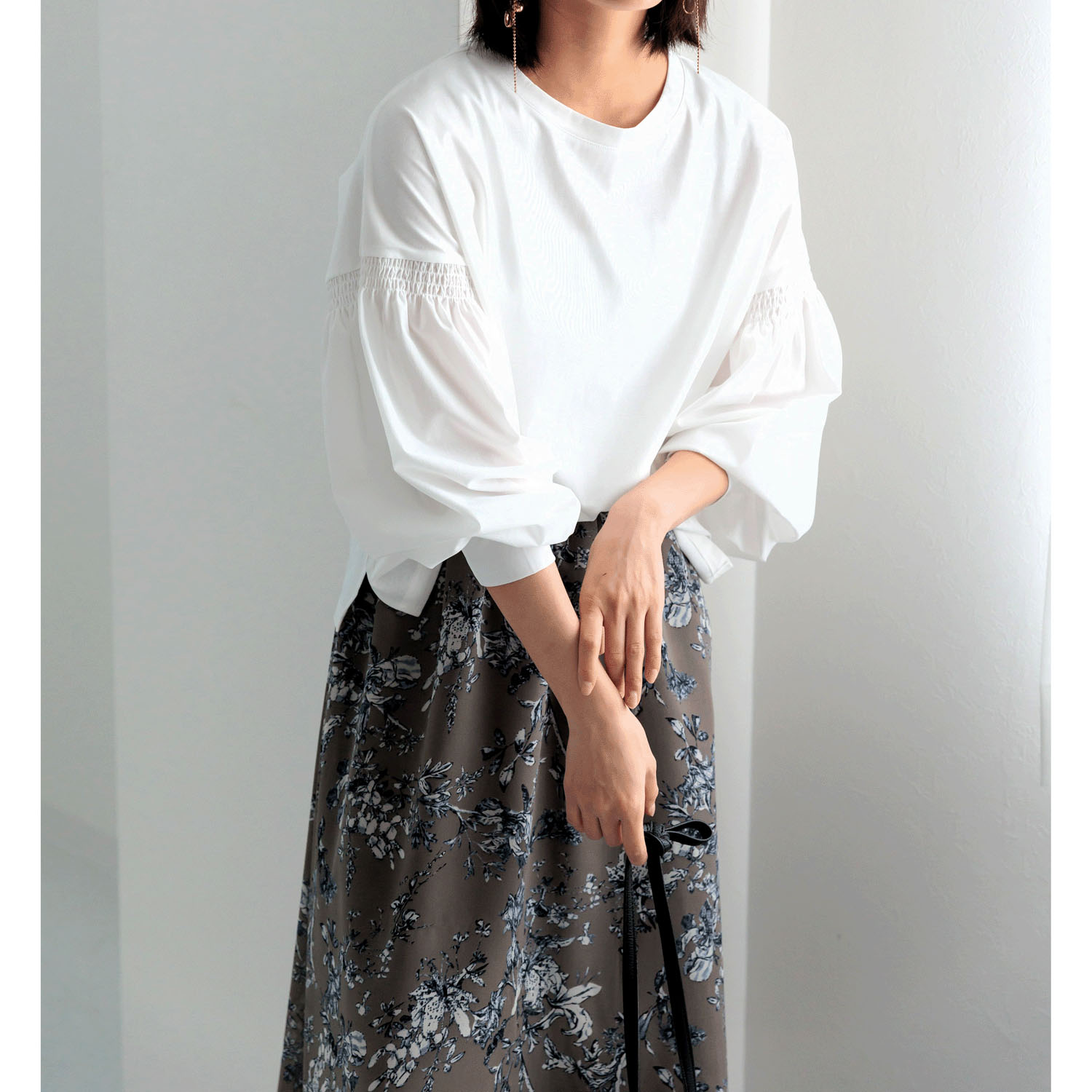 【my life】袖布帛切替プルオーバー - 画像2