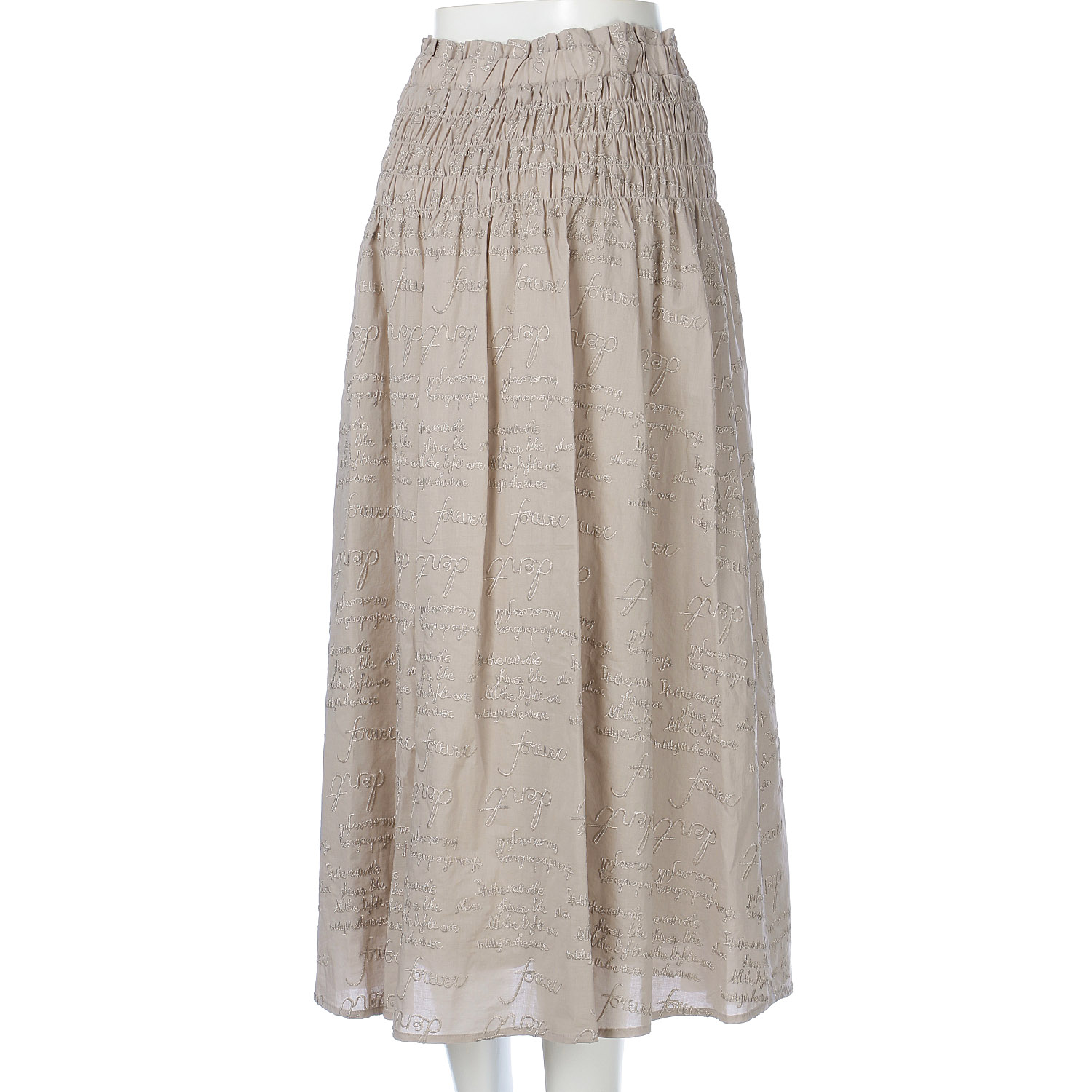 ロゴ刺繍スカート - 画像4