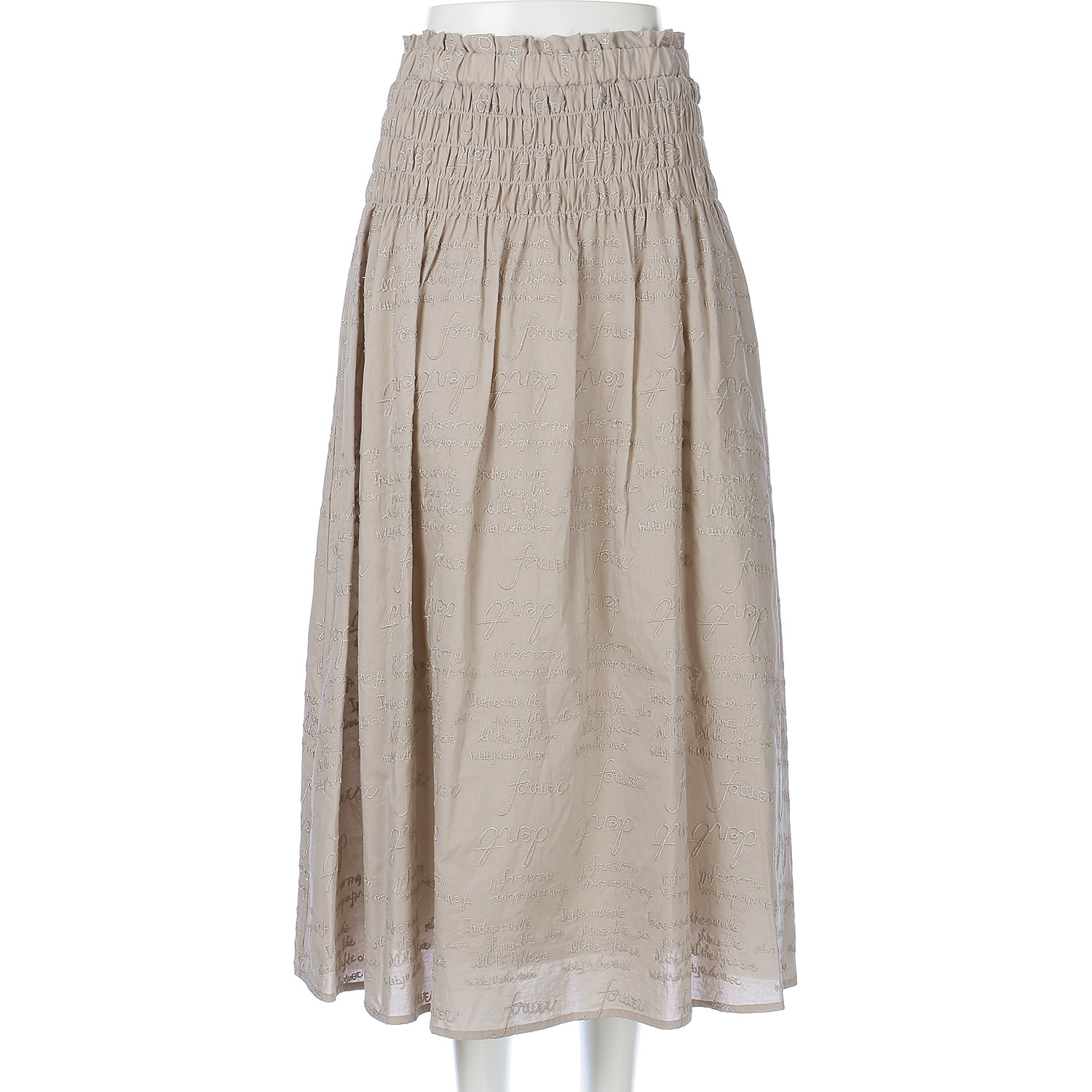 ロゴ刺繍スカート