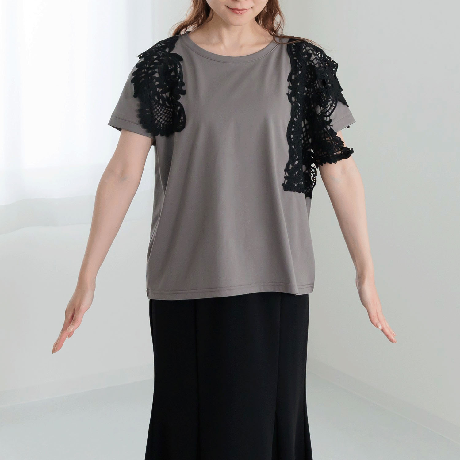 【my life】アシメレーストップス - 画像4