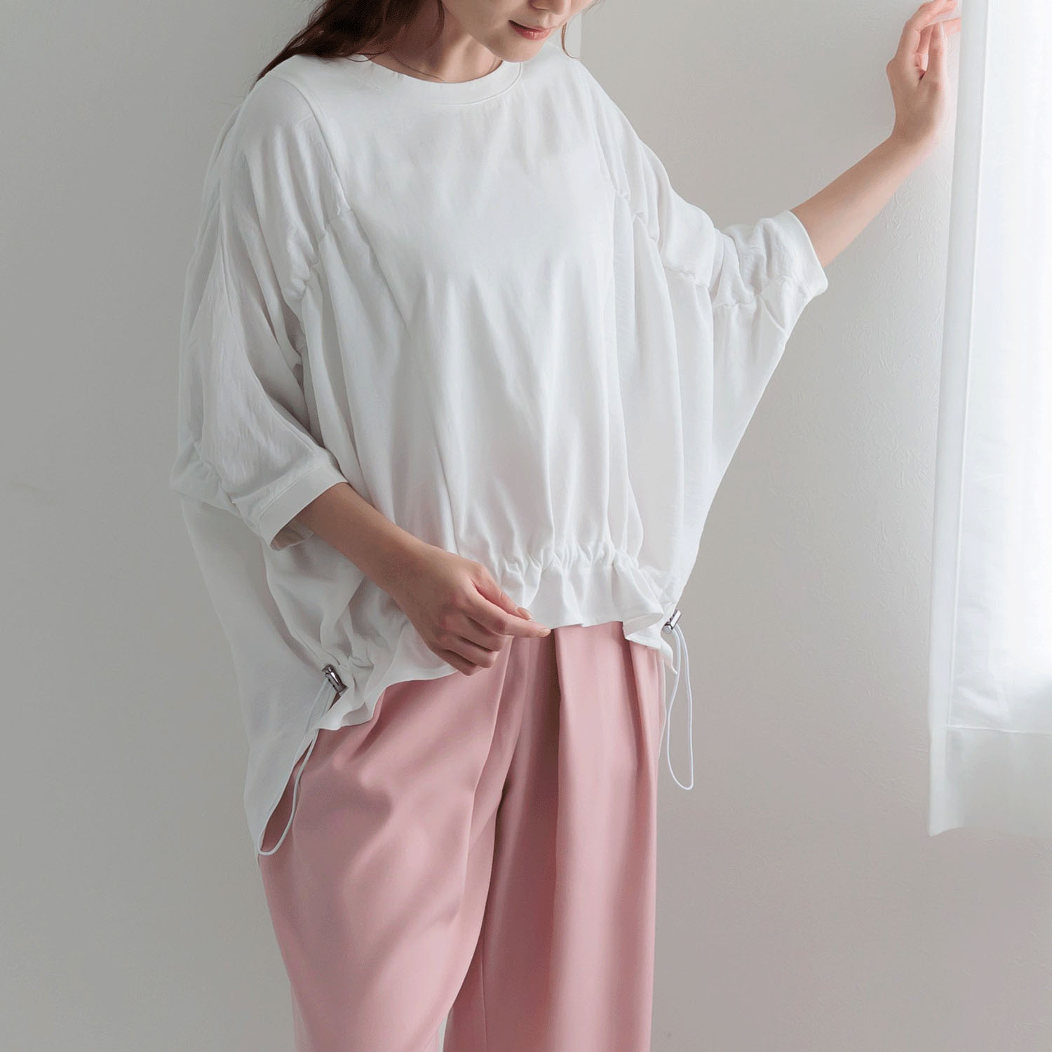 【my life】布帛切替フレアトップス - 画像2