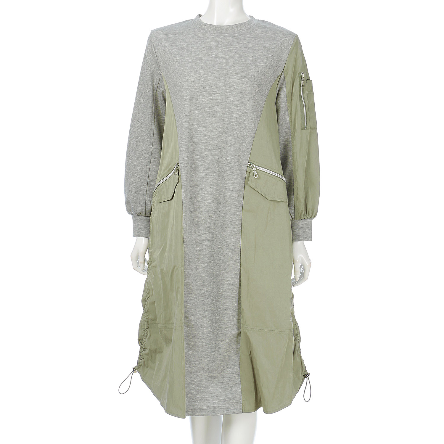 配色ワンピース - 画像1