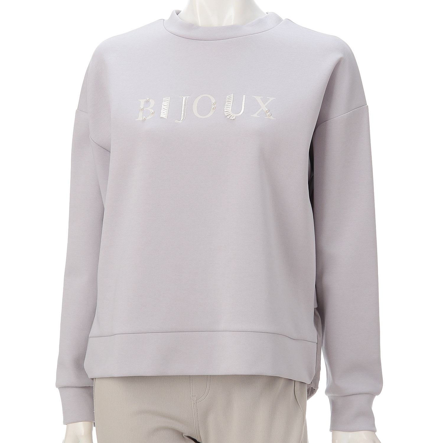 ダンボール／布帛切替ロゴプルオーバー