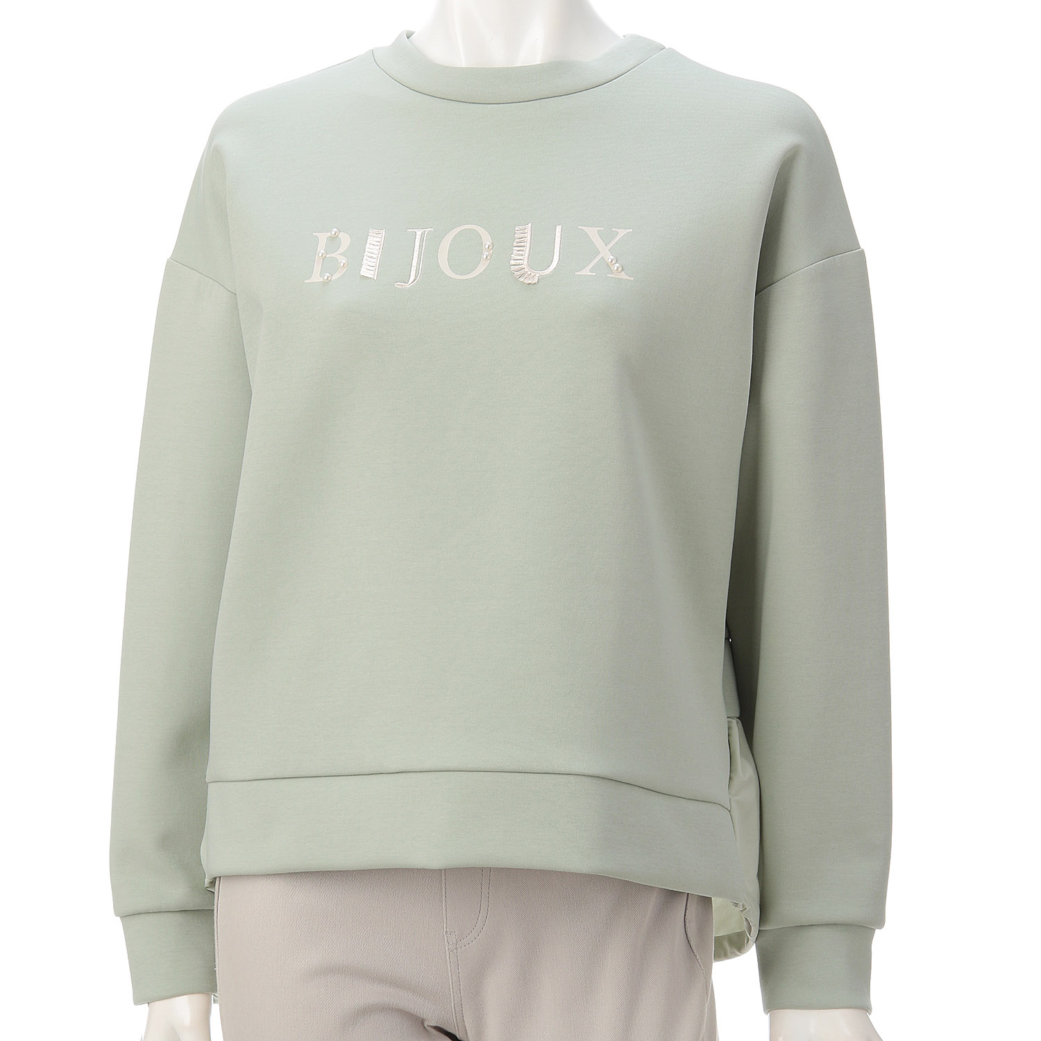 【Insta Live】ダンボール／布帛切替ロゴプルオーバー - 画像1