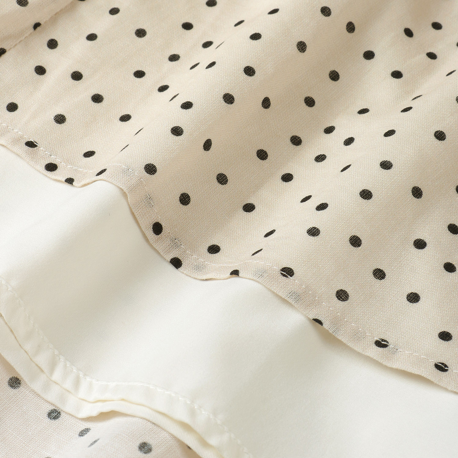 綿麻ドットプリントスカート - 画像5