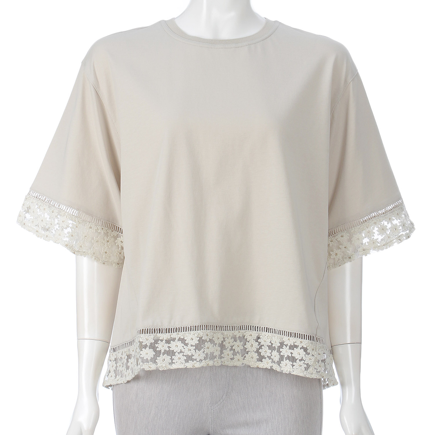 フラワーレースアクセントカットソープルオーバー - 画像4