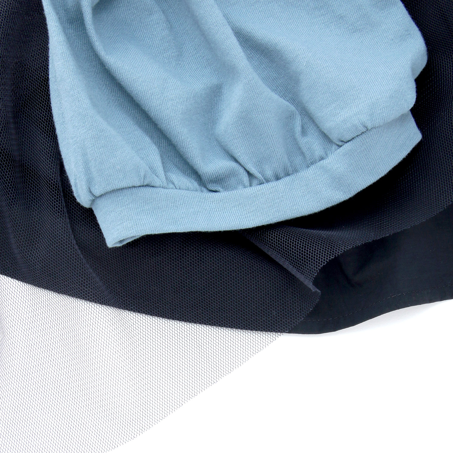 チュール切替配色ワンピース - 画像6