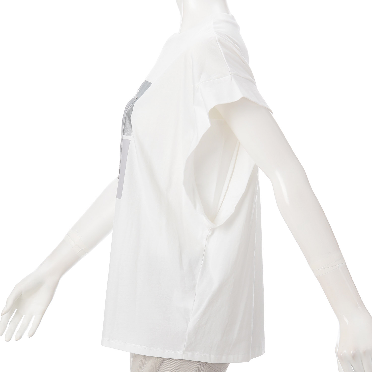 オーガンジー使いロゴTシャツ - 画像5