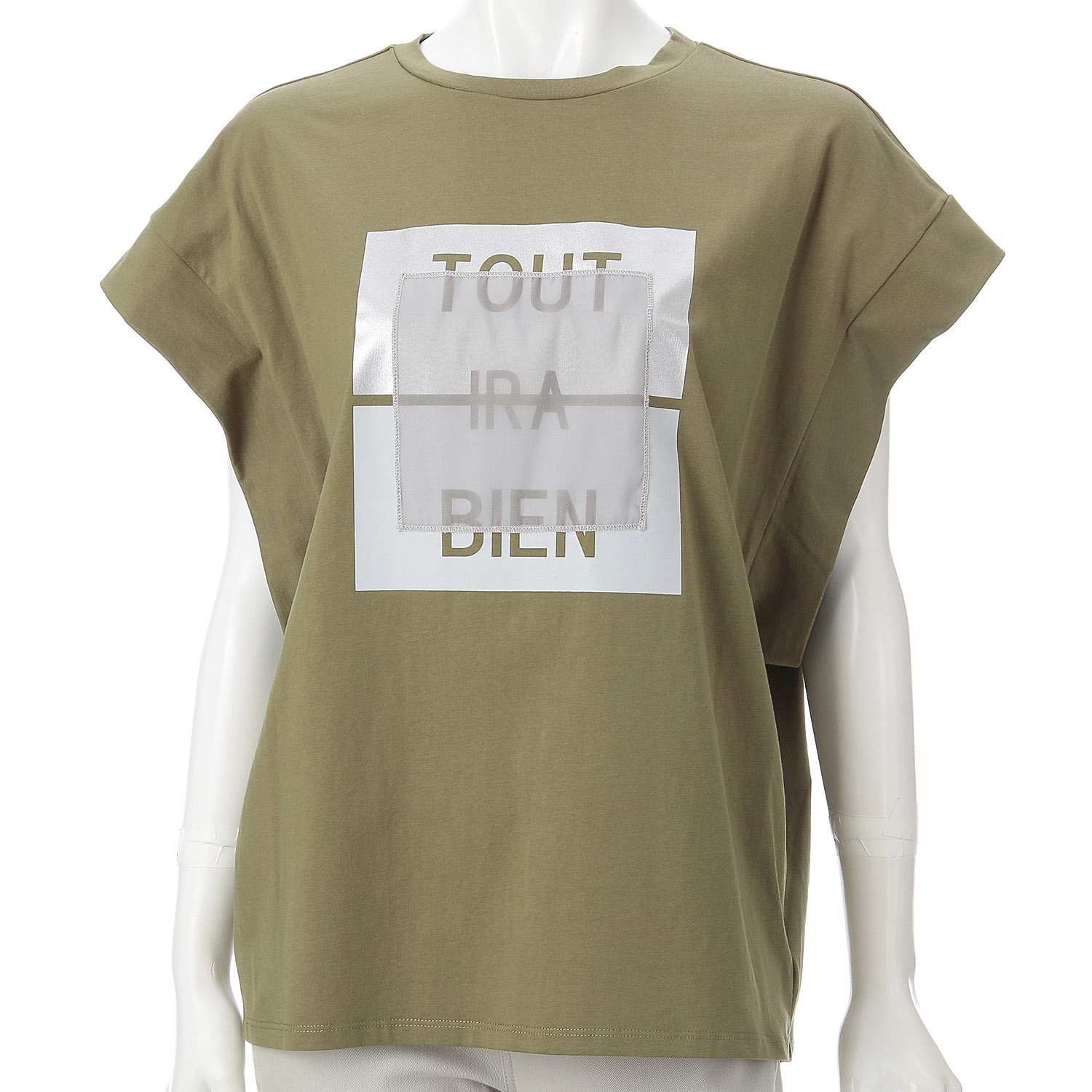 オーガンジー使いロゴTシャツ - 画像8