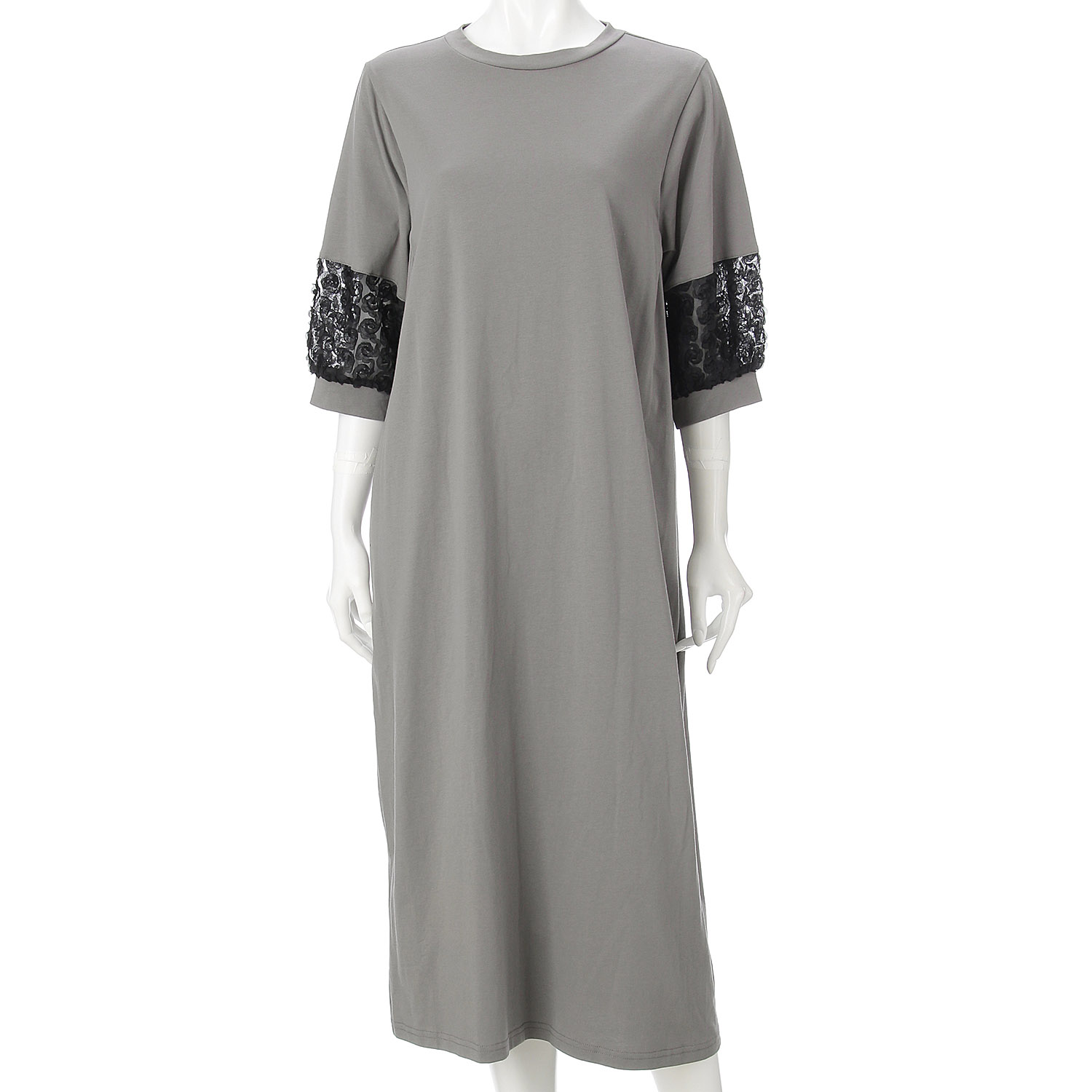 フラワーシフォン切替ワンピース - 画像1