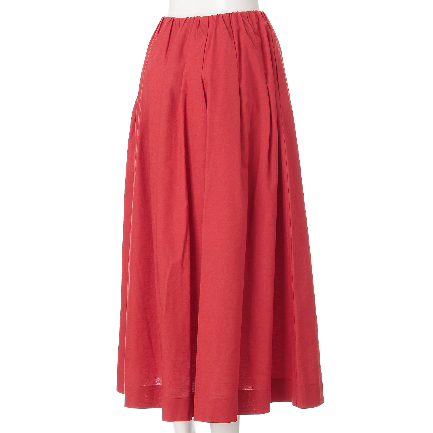 綿麻タックスカート - 画像4