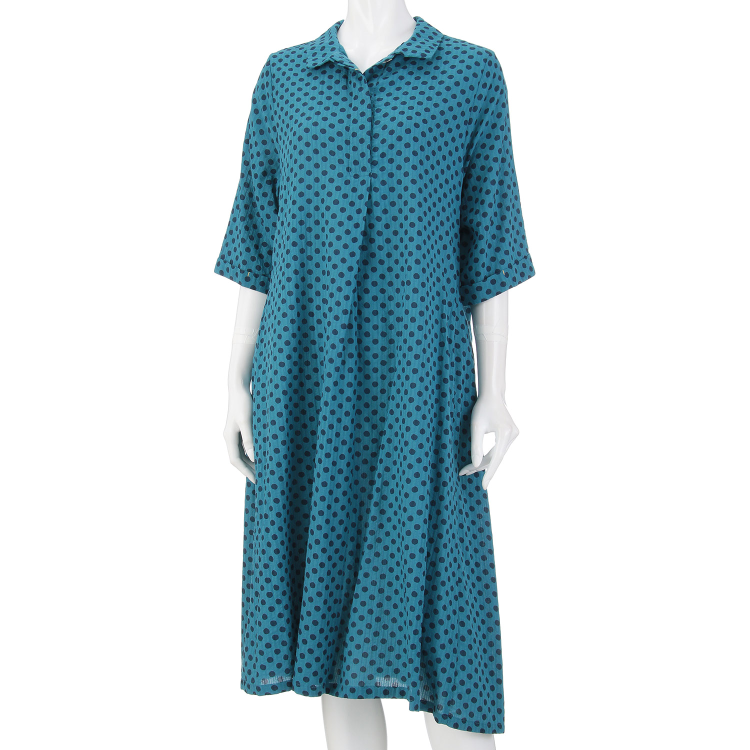 水玉プリントワンピース - 画像4