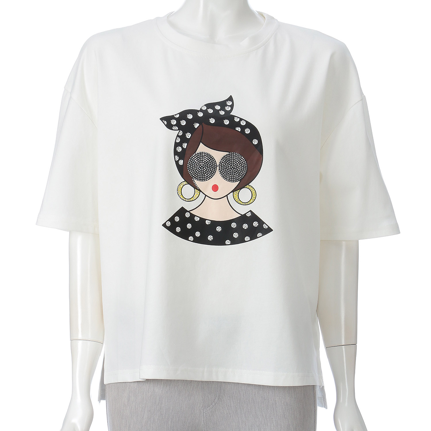 KhakiKoji サングラスガールTシャツ - 画像1