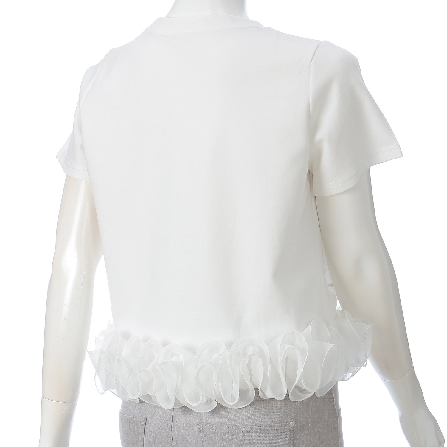 VERITE オーガンジーフリル半袖プルオーバー - 画像2