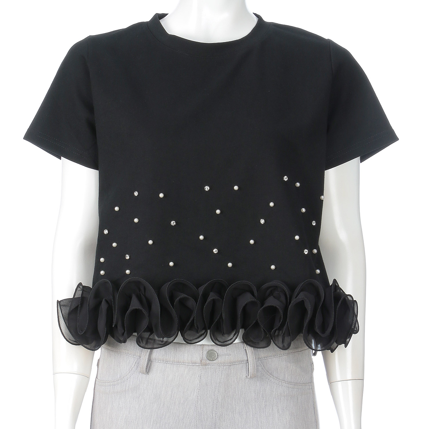 VERITE オーガンジーフリル半袖プルオーバー - 画像4