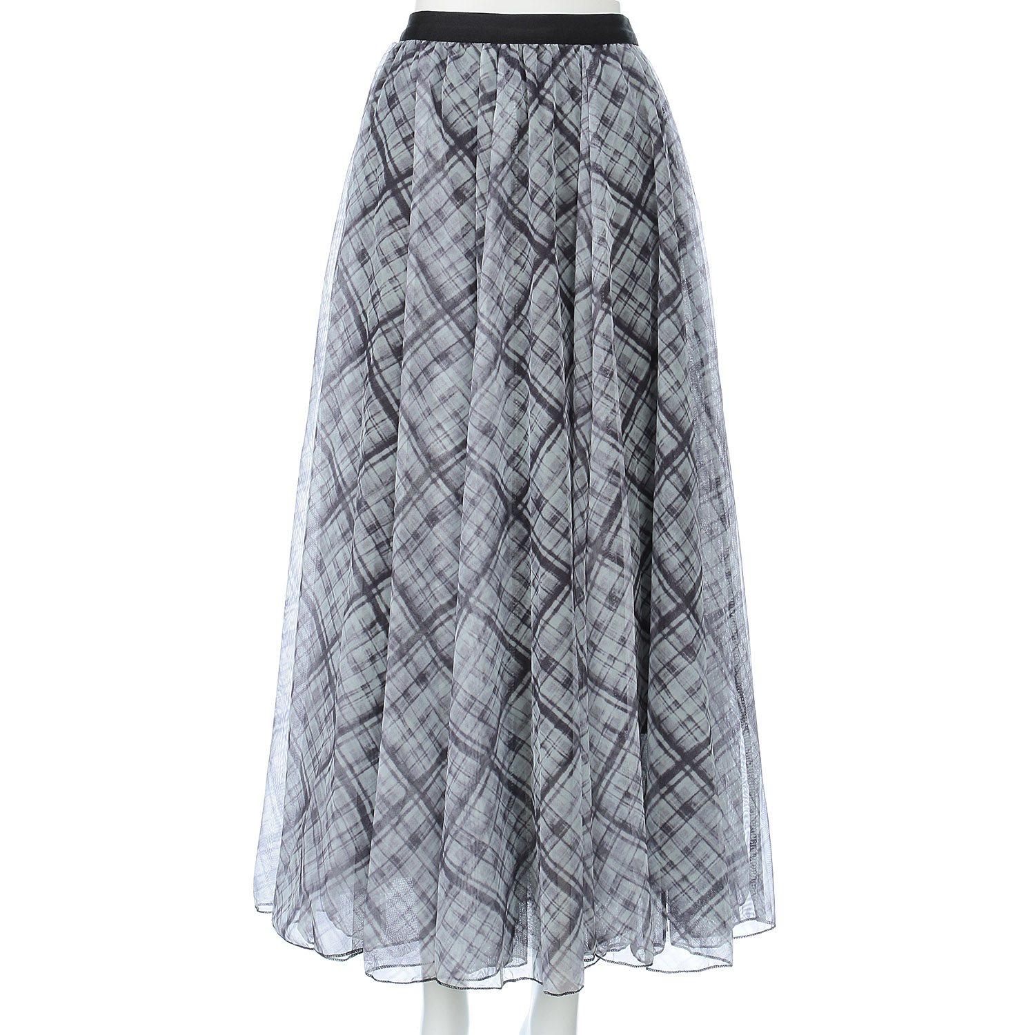 VERITE ニュアンスチェックフレアスカート - 画像2