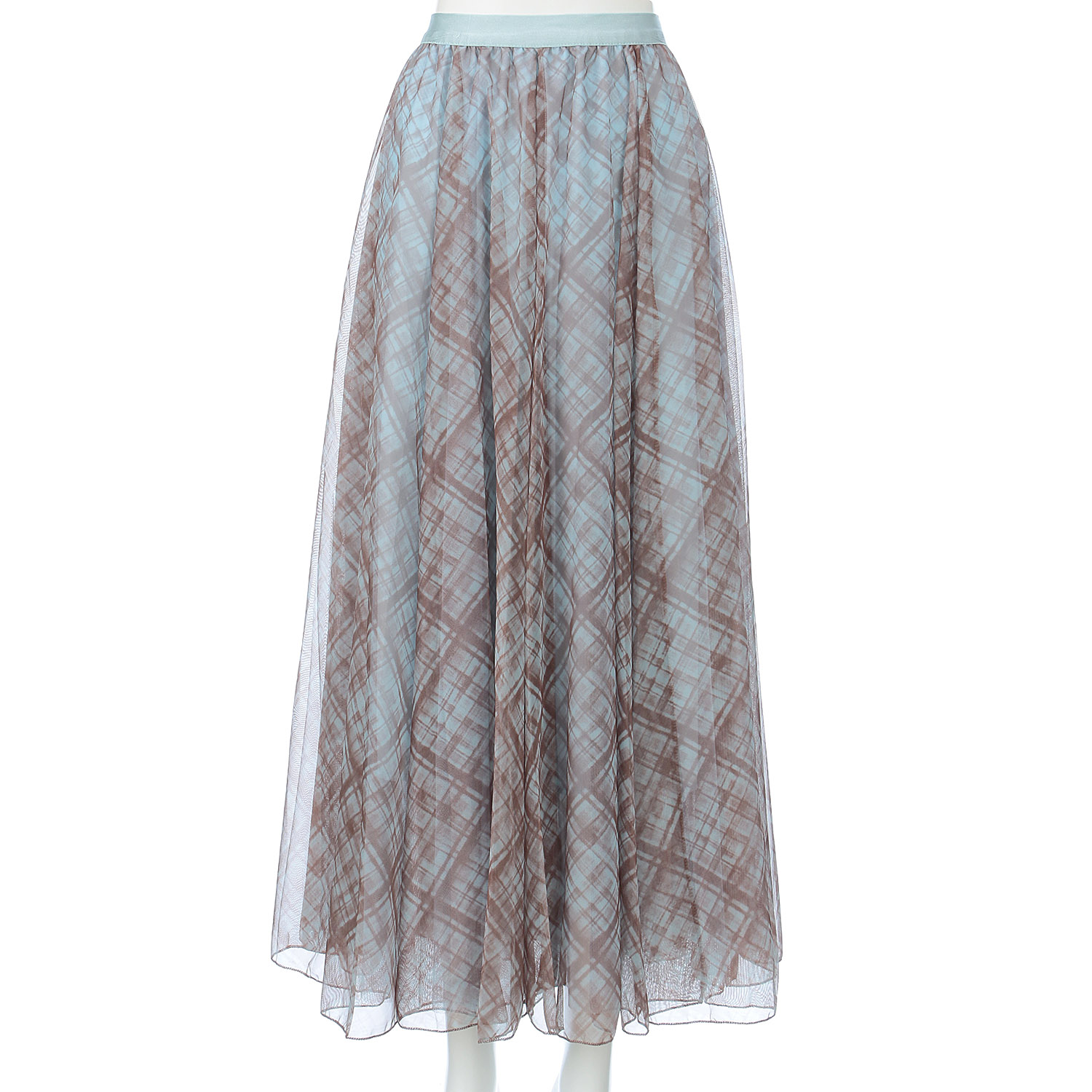 VERITE ニュアンスチェックフレアスカート - 画像1