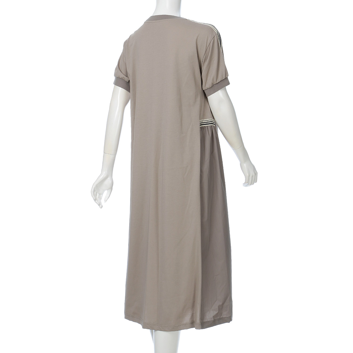 ラインテープ＆ポケットステッチアクセントワンピース - 画像3