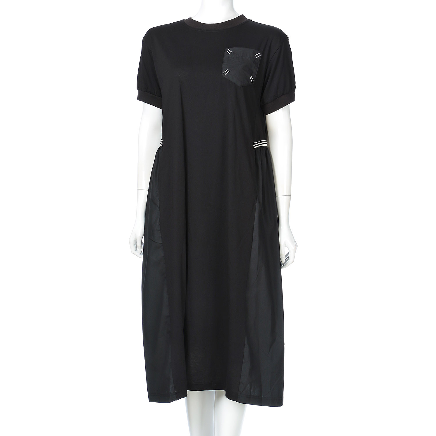 ラインテープ＆ポケットステッチアクセントワンピース - 画像5