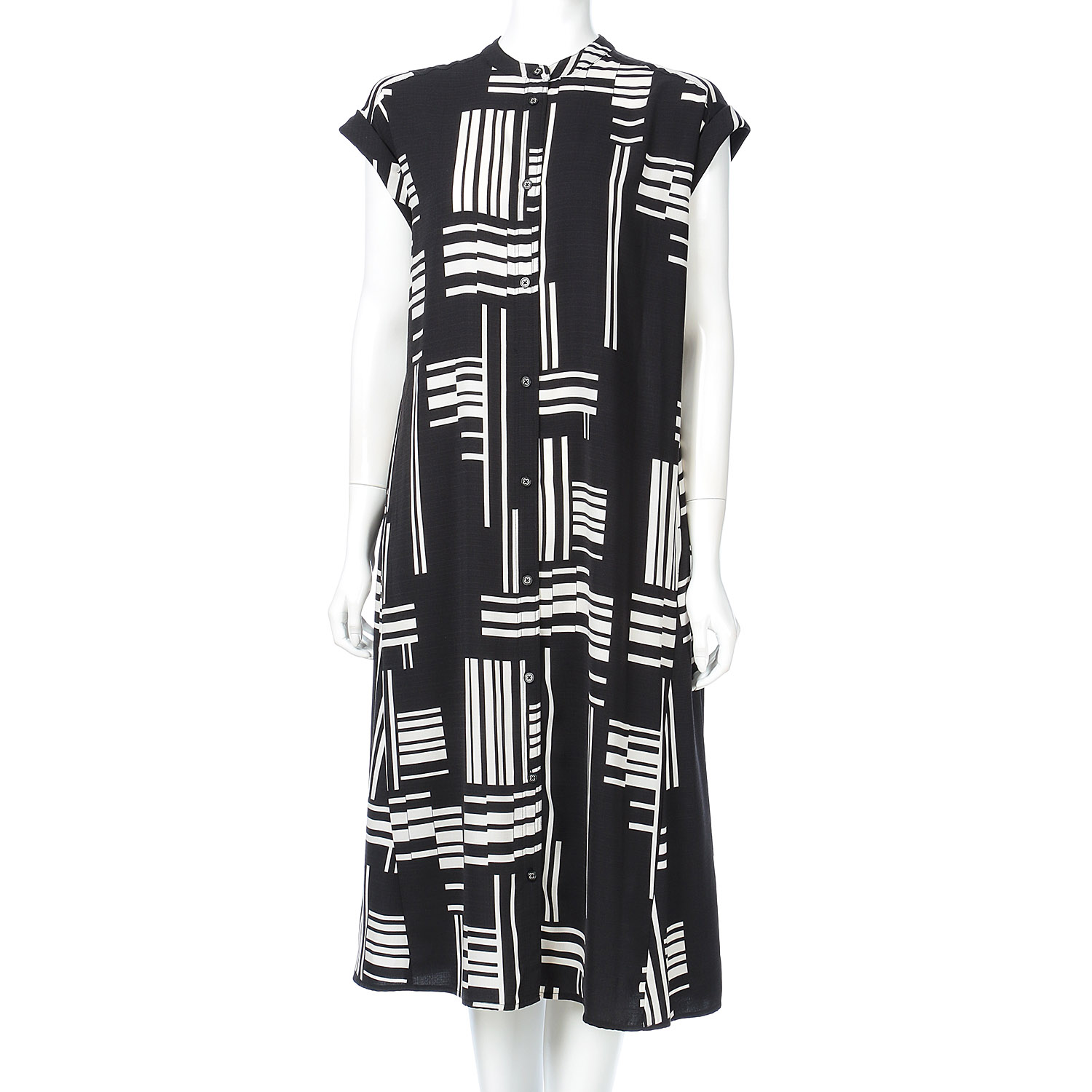 ジオメトリックプリントワンピース - 画像2