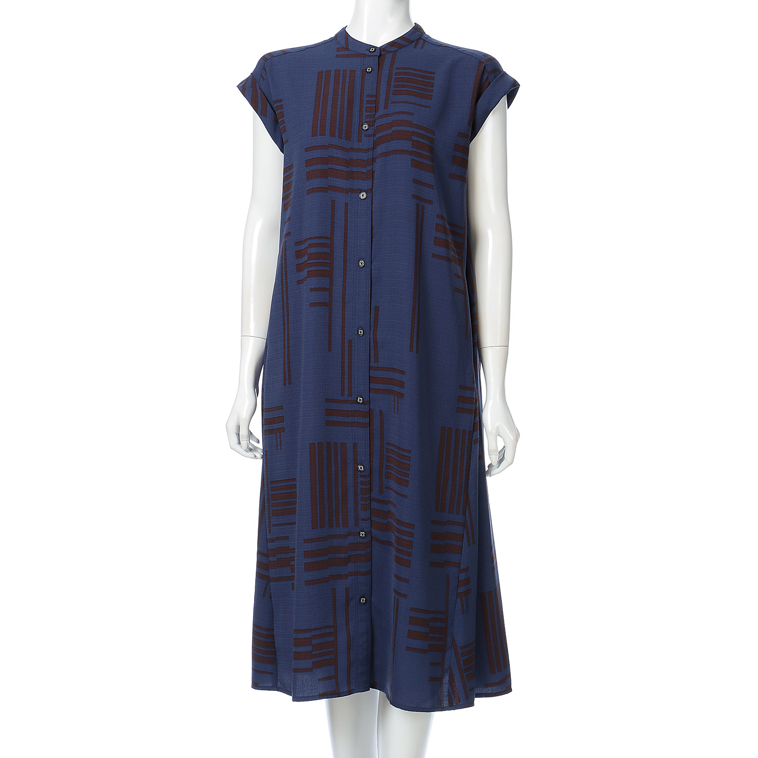 ジオメトリックプリントワンピース - 画像3