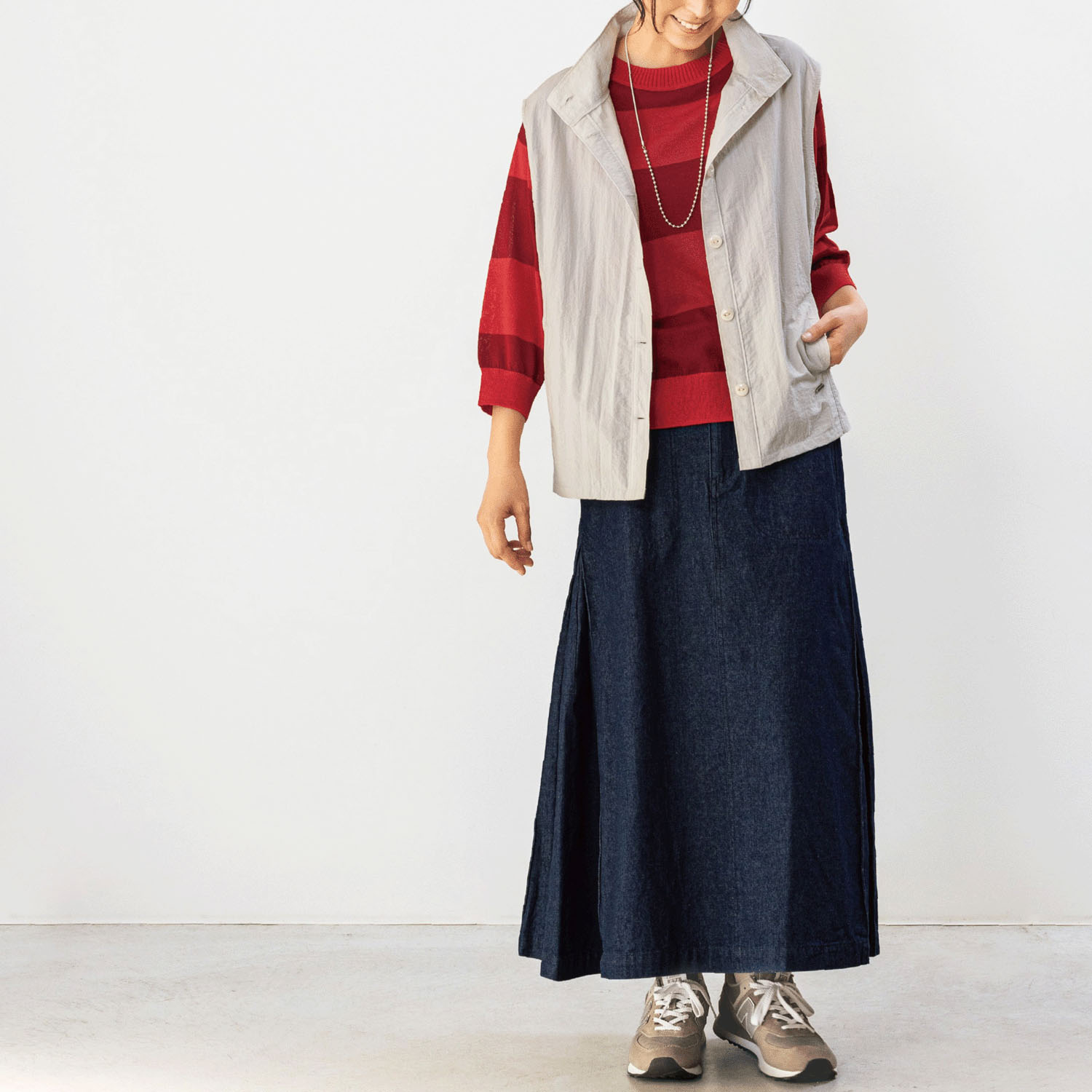 Northern Truck 太ボーダーニットプルオーバー - 画像5