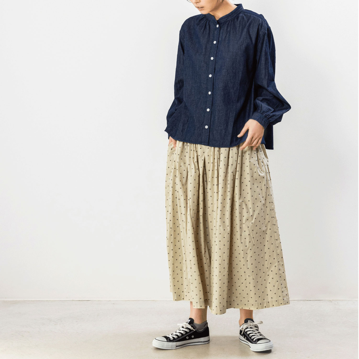 Northern Truck タック衿ギャーザーシャツ - 画像8