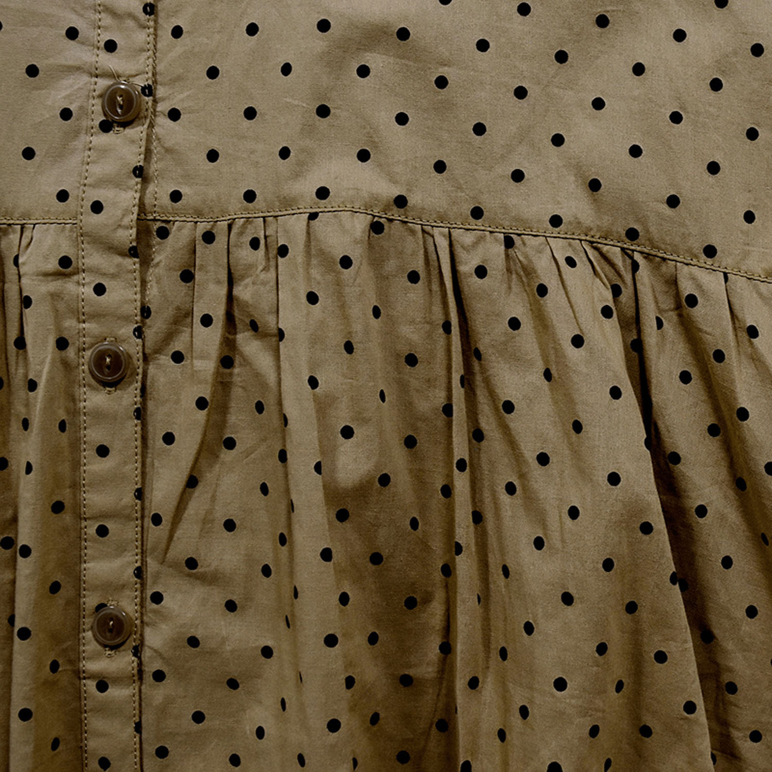 Northern Truck ドットプリントギャザーブラウス - 画像7