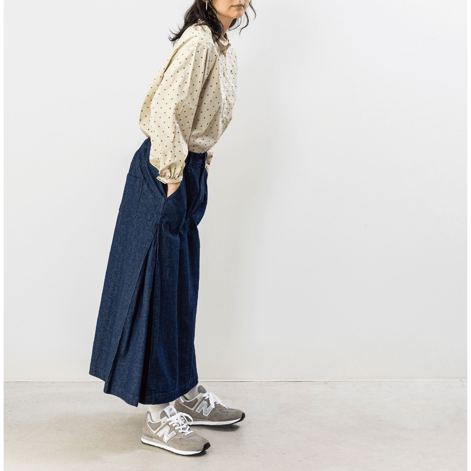 Northern Truck 小花柄ギャザーブラウス - 画像5