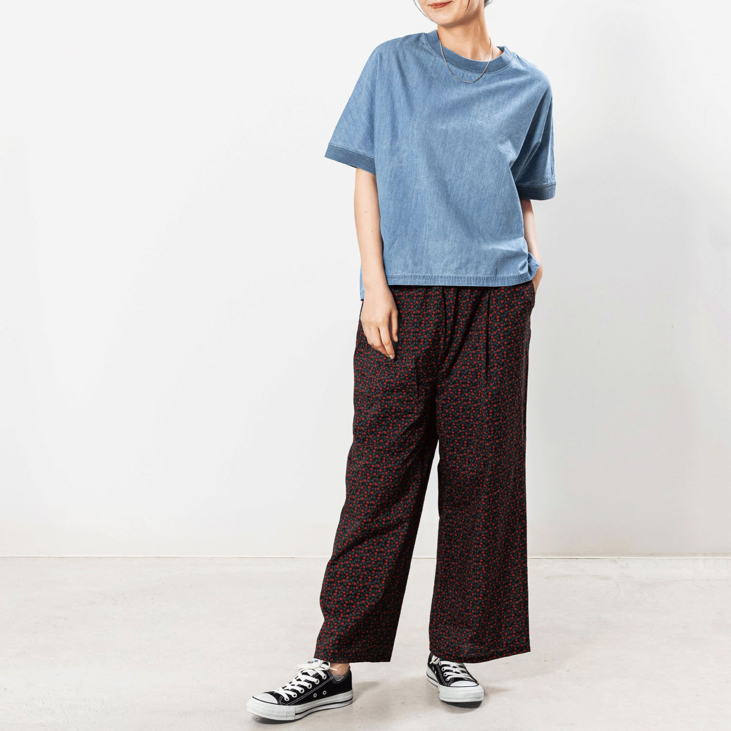 【4月中旬頃入荷予定】Northern Truck フラワープリントワイドパンツ - 画像3