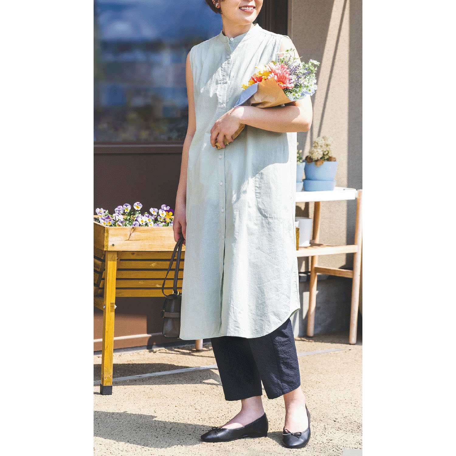 Northern Truck Aラインノースリーブワンピース - 画像1