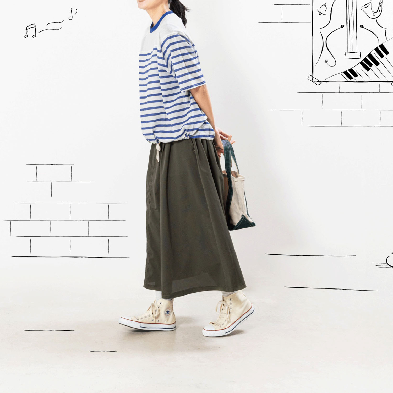 【4月中旬頃入荷予定】Northern Truck タックギャザースカート - 画像17