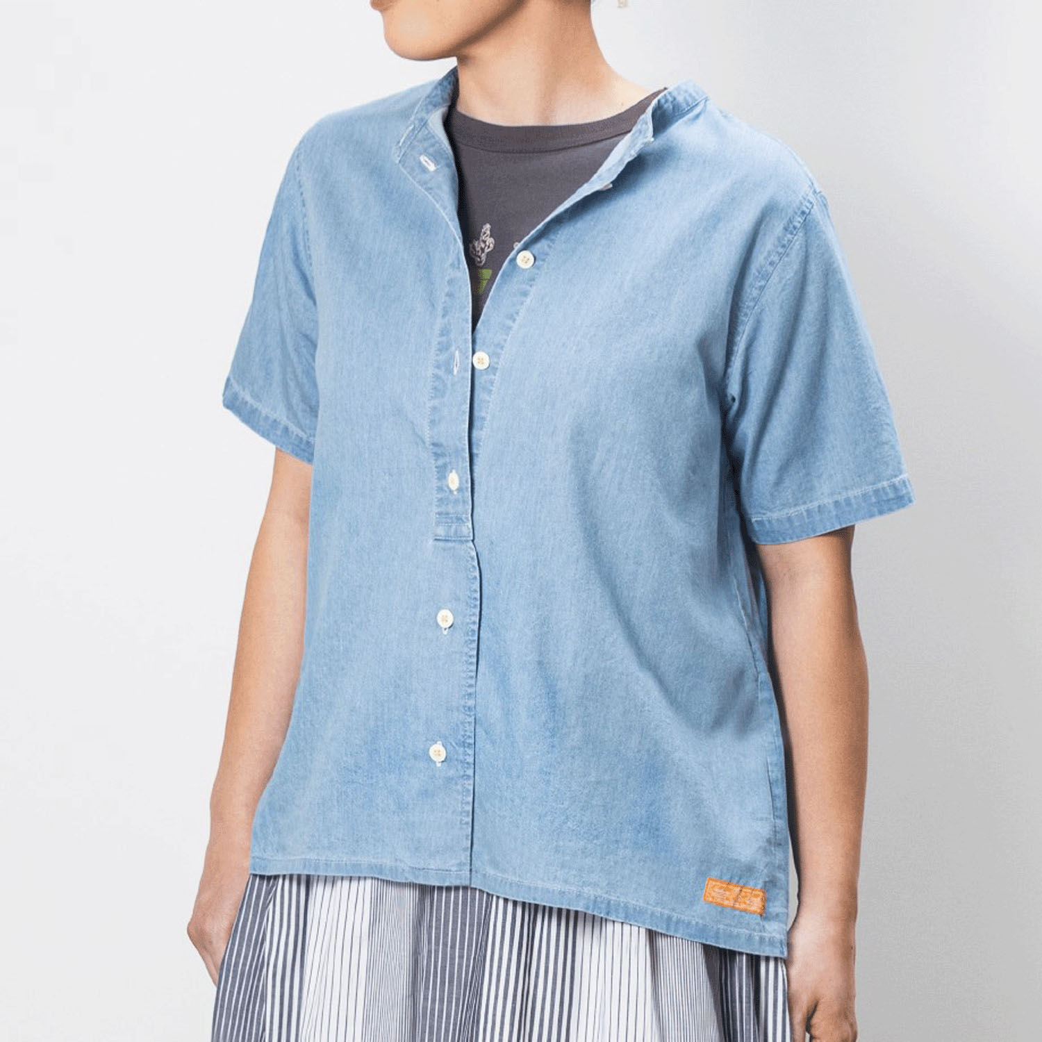 Northern Truck バンドカラーワークシャツ - 画像4